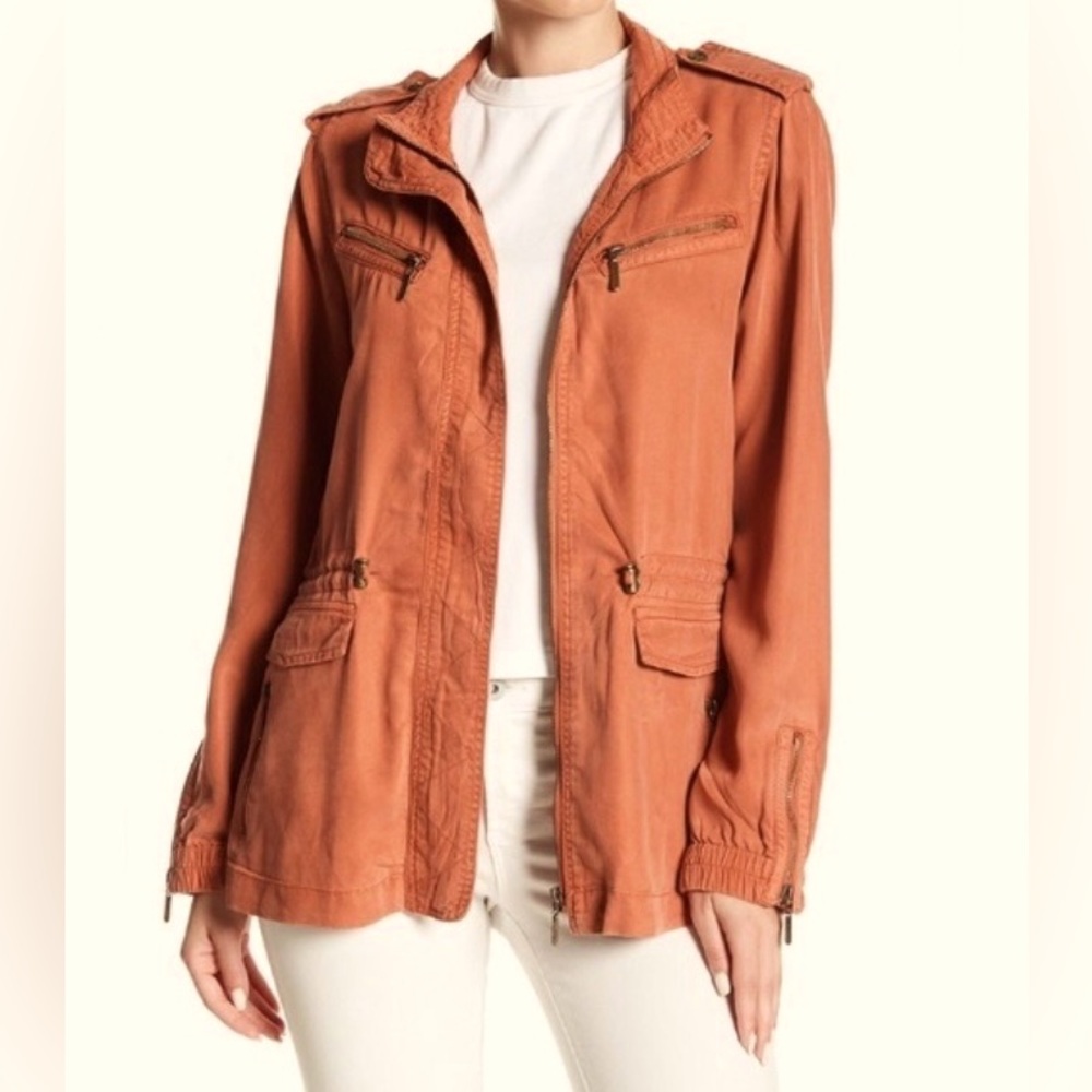 Max Jeans XS Utility Jacket. Burnt Orange‎ Color.